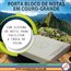 PORTA BLOCO DE NOTAS COM CAPA DE COURO 100 folhas com mens. 11x8cm